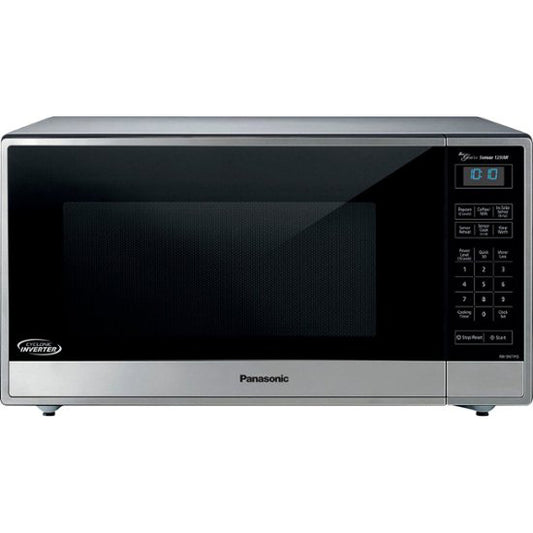 Panasonic - 1.6 Cu. Ft. 1250 Watt SN77HS Microwave with Cyclonic Inverter - Stainless Steel/silver