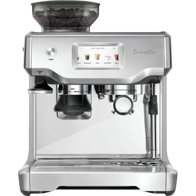 Breville - the Barista Touch Espresso Machine with 15 bars of pressure, Milk Frother and intergrated grinder - Stainless Steel