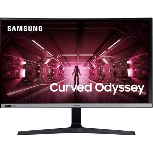 Samsung - 27” Odyssey Gaming CRG5 Series LED Curved 240Hz FHD Monitor with G-SYNC Compatibility - Dark Blue/Gray