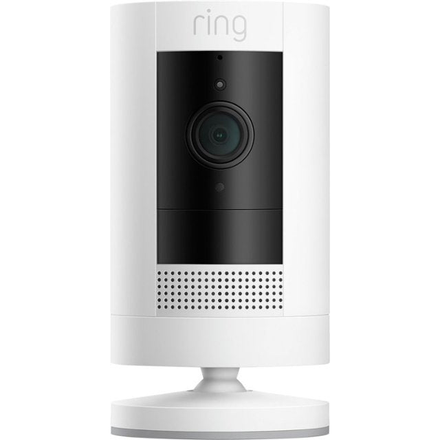 Ring - Stick Up Indoor/Outdoor Wire Free 1080p Security Camera - White