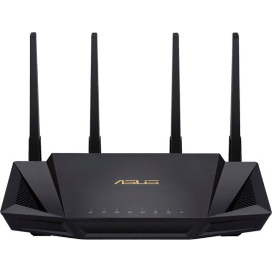 ASUS - AX3000 Dual-Band WiFi 6 Wireless Router with Life time internet Security - Black