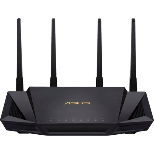 ASUS - AX3000 Dual-Band WiFi 6 Wireless Router with Life time internet Security - Black