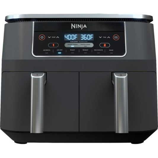 Ninja - Foodi 6-in-1 8-qt. 2-Basket Air Fryer with DualZone Technology - Dark Grey