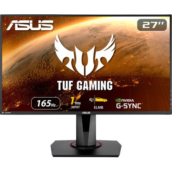 ASUS - TUF 27” IPS FHD 165Hz 1ms G-SYNC Compatible Gaming Monitor with Height Adjustable (DisplayPort,HDMI)